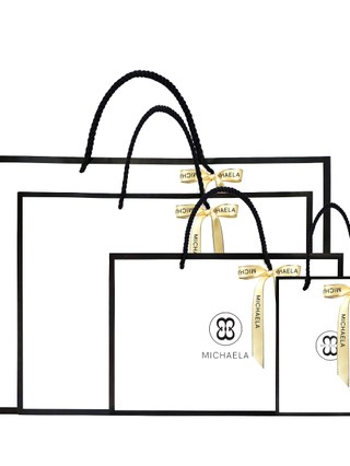 MICHAELA Premium Gift Bag with Ribbon Thicken Paper Durable Handle ...