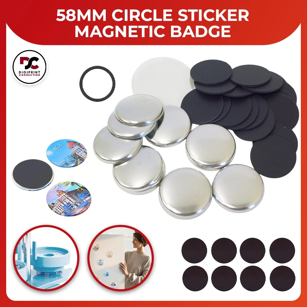 Round REF Magnet 50pcs 58mm Circular Magnetic Button DIY Badge Pin ...