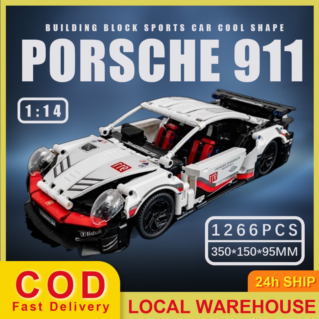 Porsche 911RSR Building Blocks Lego 1:14Building Blocks Racing Car ...