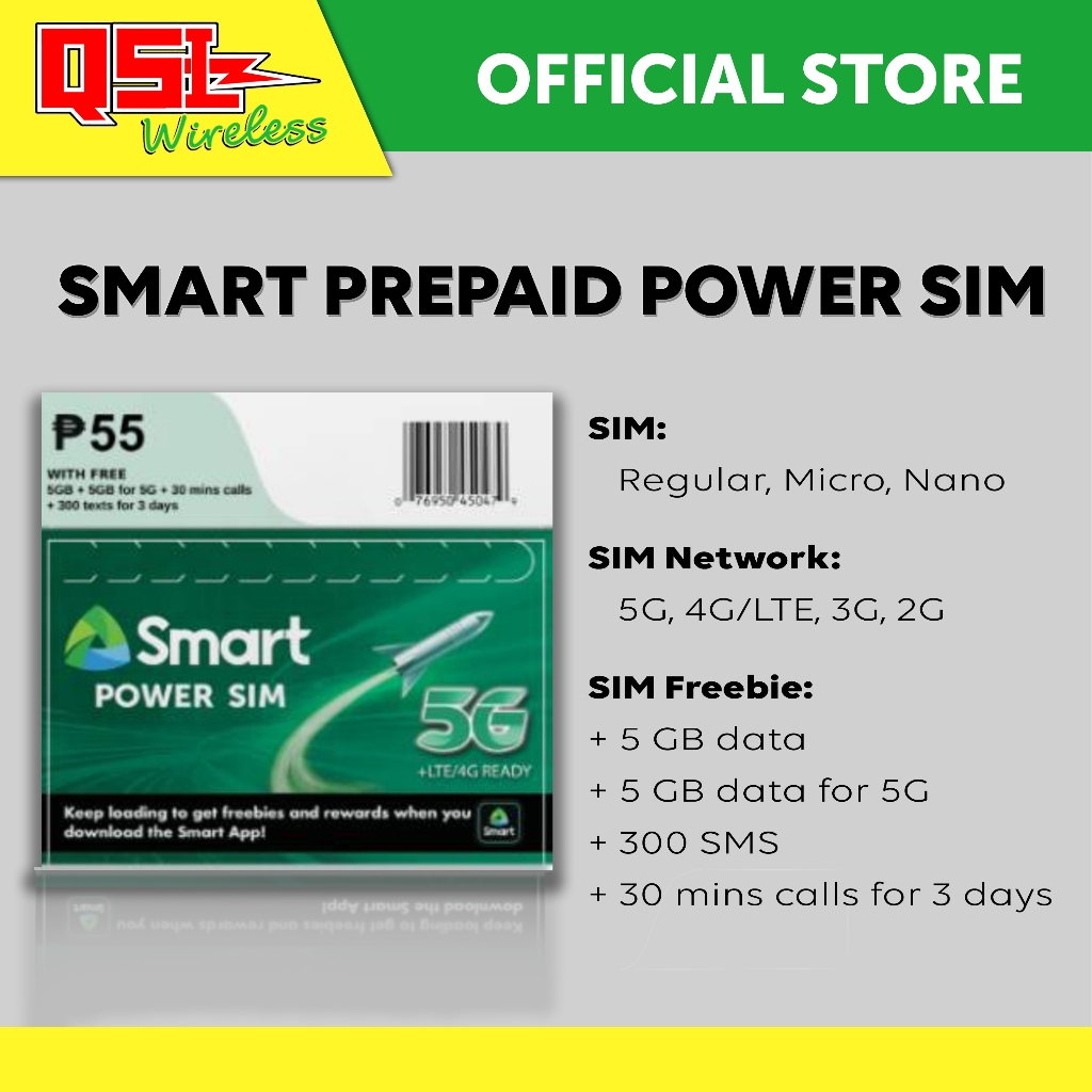 Smart Prepaid Power Sim 5G | Shopee Philippines