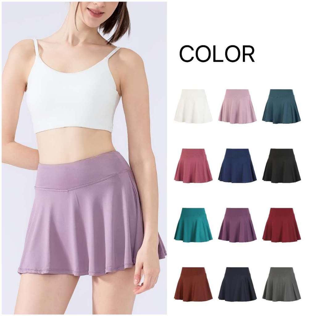 S-3XL 2in1 High waist Sports Skirt With cycling and pocket for Women ...