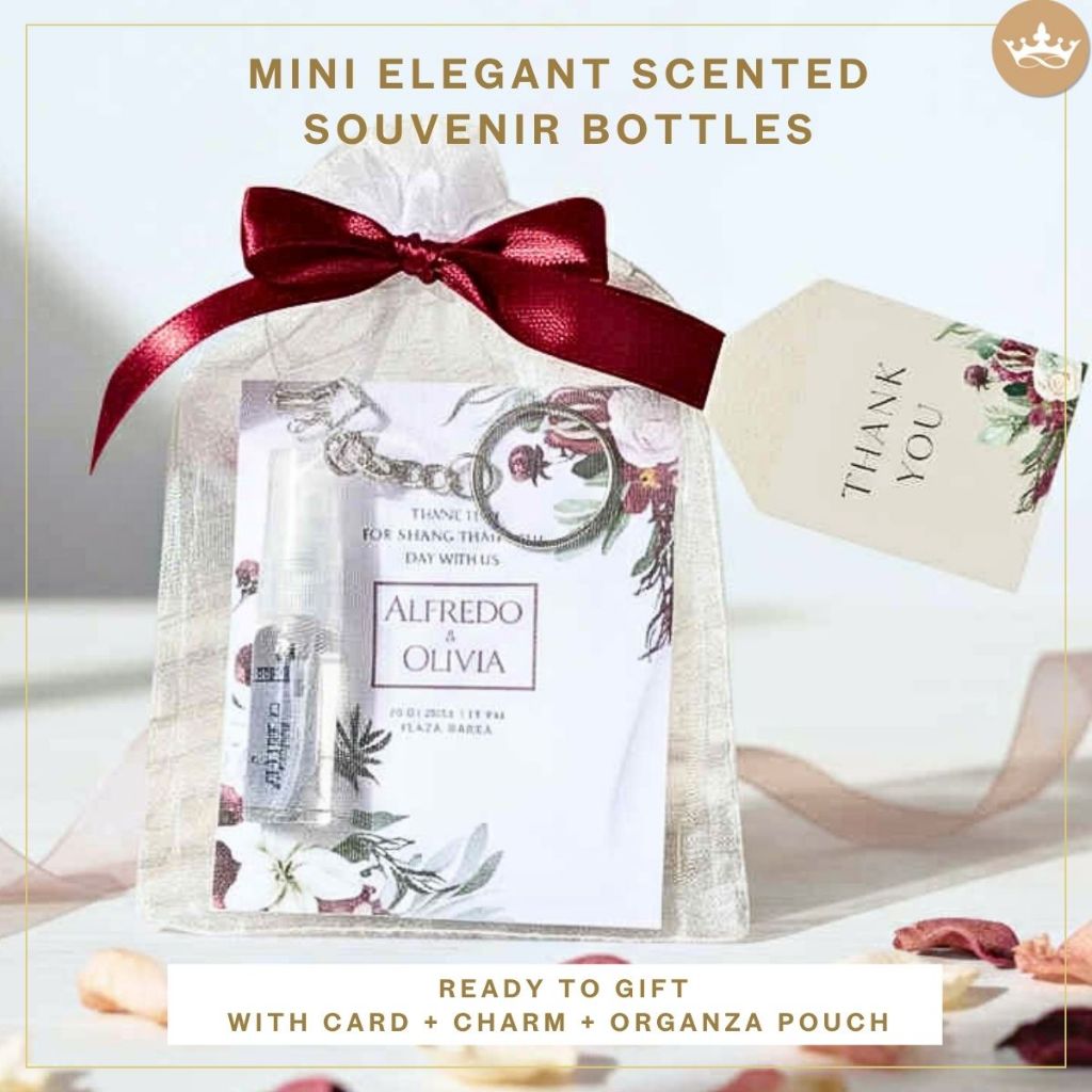 Personalized Elegant Mini Scented Bottle Souvenirs | Event Favors ...