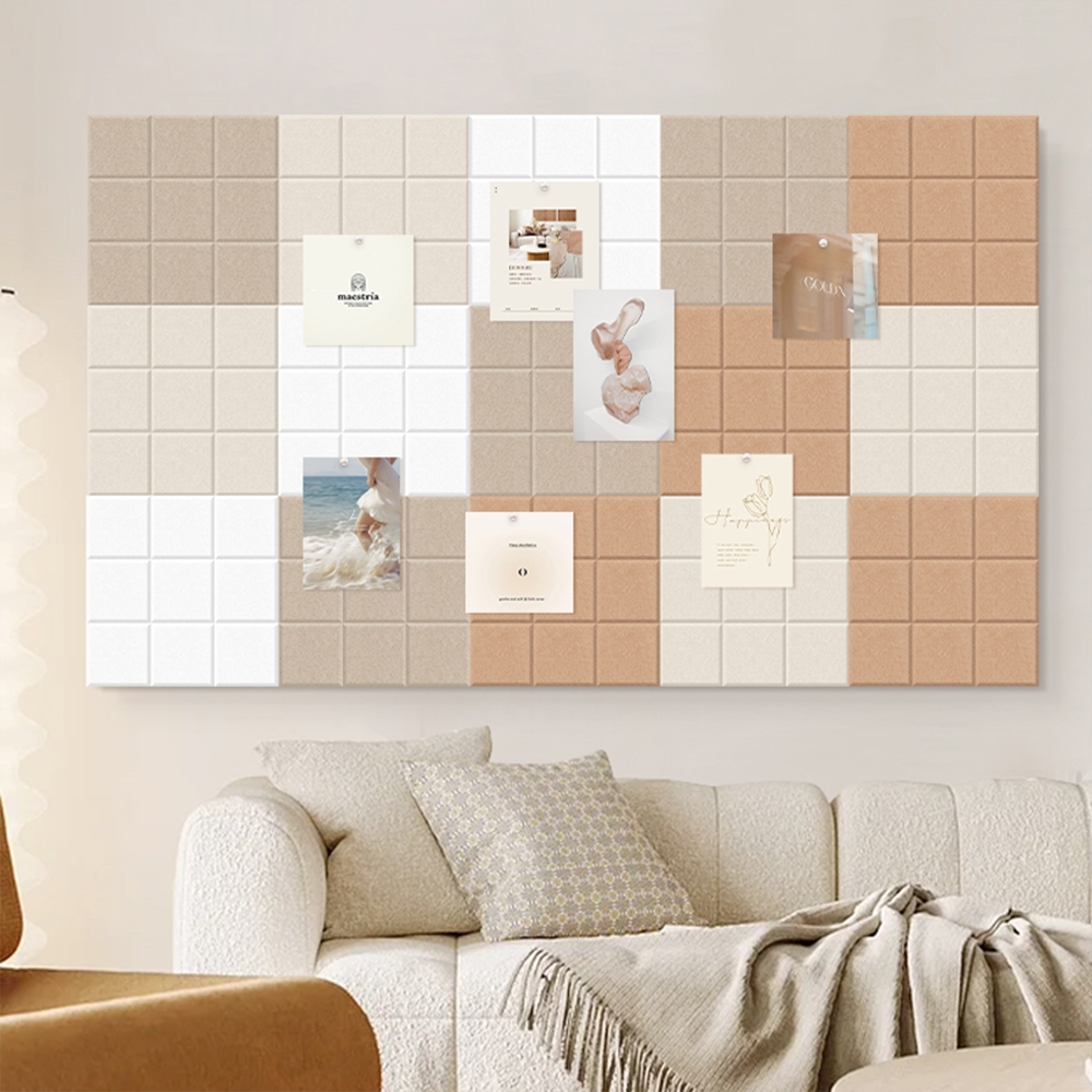 30x30cm felt wall sticker Background Photo Wall Household DIY gird ...