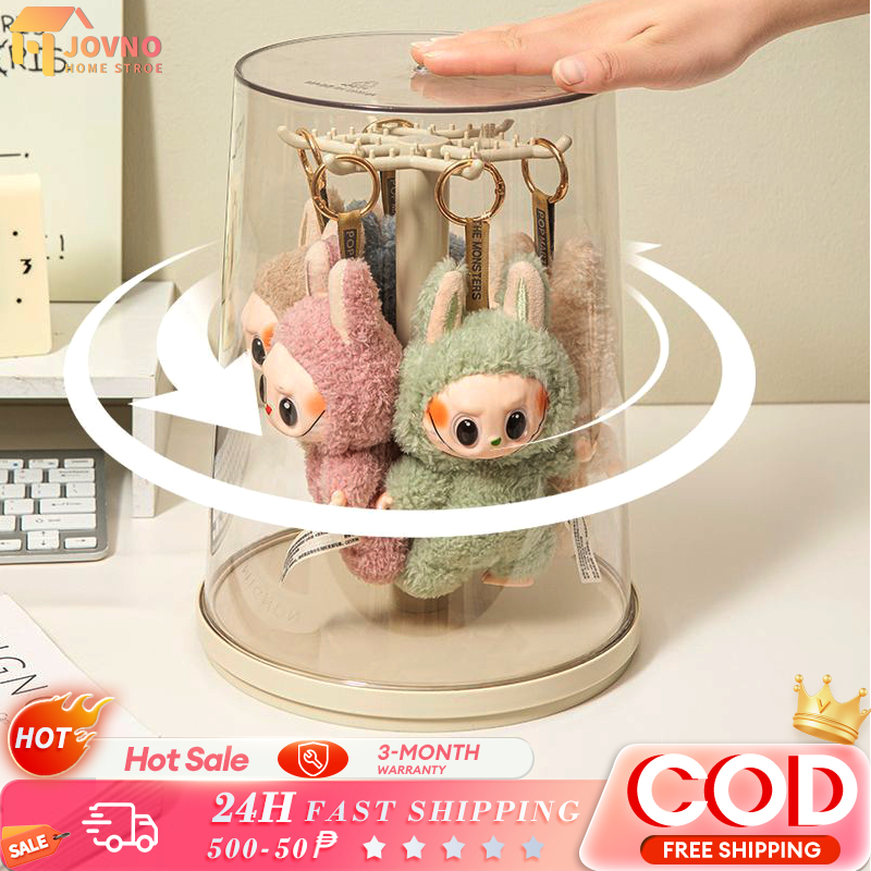 JOVNO Labubu Display Rack Transparent Rotating Storage Display Stand ...