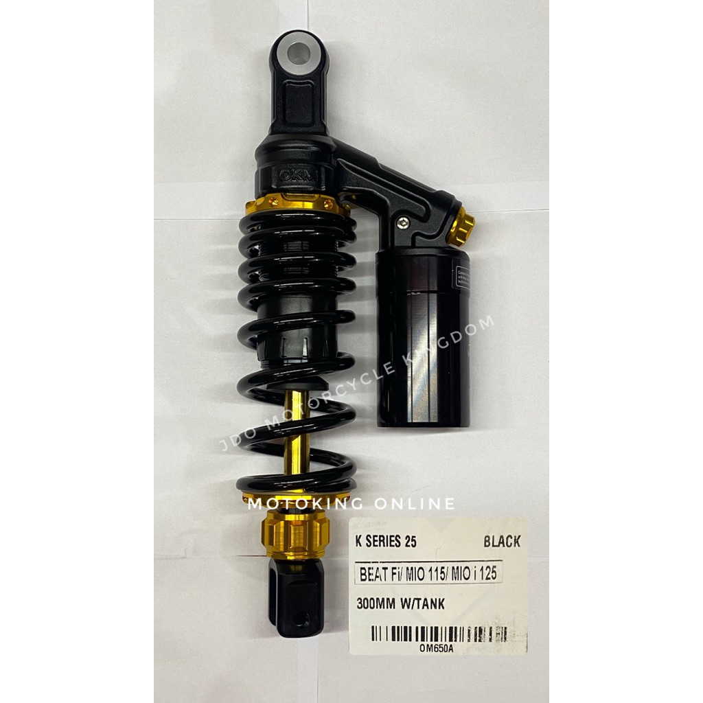OKM RACING REAR SHOCK FULLY ADJUSTABLE WITH TANK K SERIES BEAT FI/MIO ...