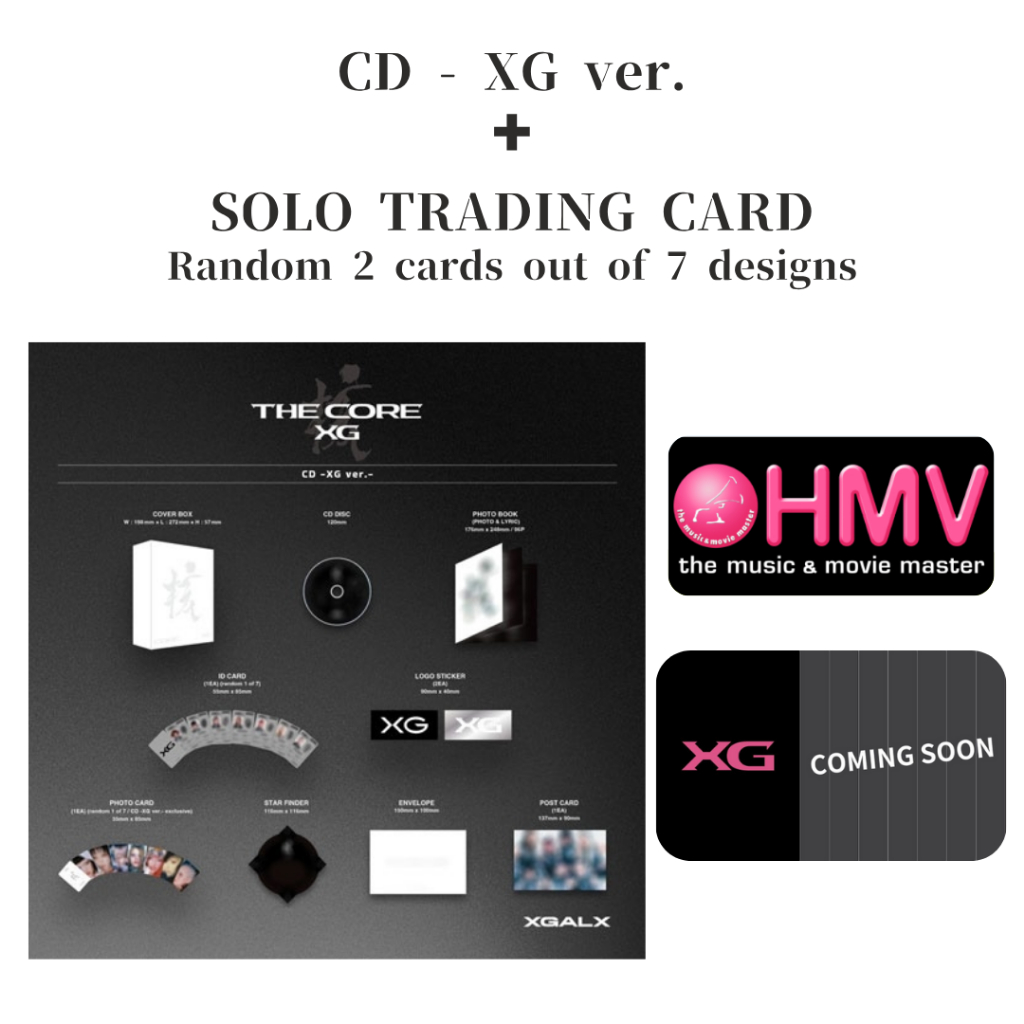 Brand-New XG 1st Full Album THE CORE (核) CD/ VINYL/ SOLO Ver. Set