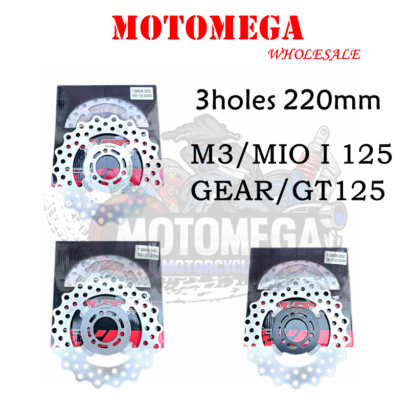 MAX SPEED T-DRIVER DISC 220MM 3 HOLES FOR M3/MIO i 125/GEAR/GT125 ...