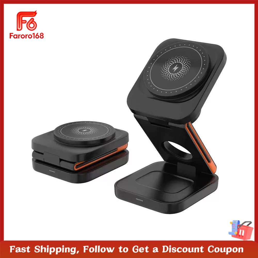3-in-1 wireless charger fast charging base, foldable charging base ...