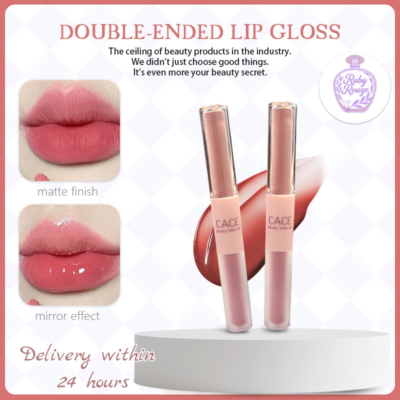 2 in 1 Double Head Long Lasting Matte Liquid Lipstick Waterproof Silk ...