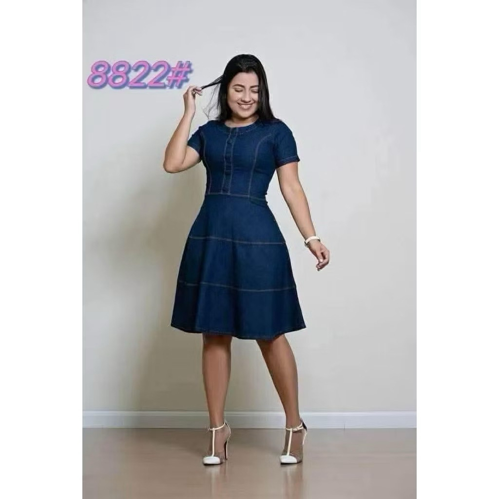 Fashion Casual denim dress elegant maong shift dressdress for women dress  penny dress | Shopee Philippines