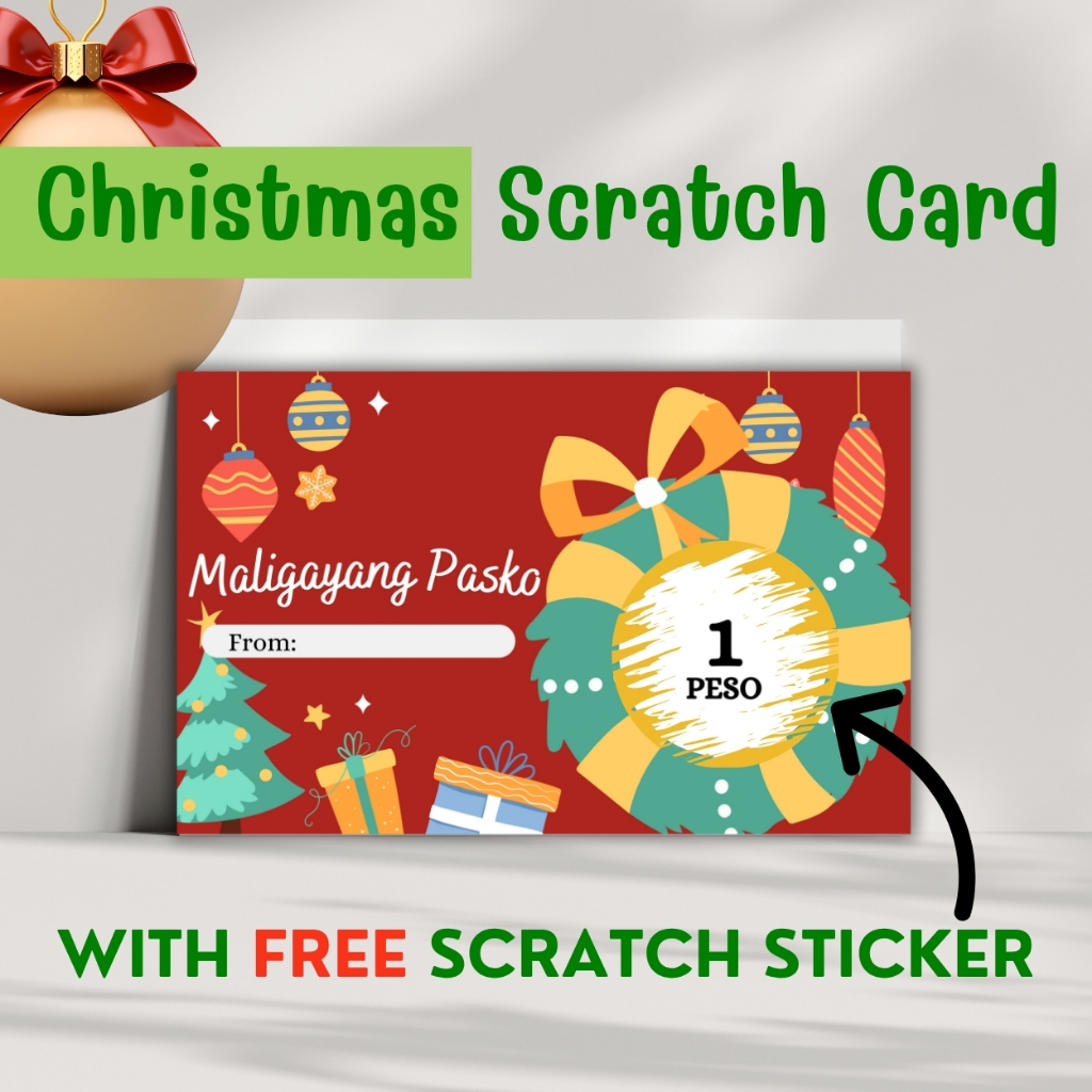 Christmas Scratch Card Game Holiday Scratch Card with FREE SCRATCH ...