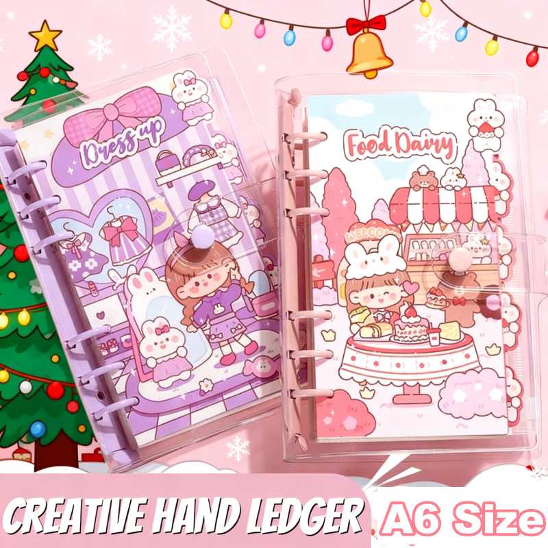 A6 Size Cute Binder Notebook For Girl Gift Set Diary Children's Day ...