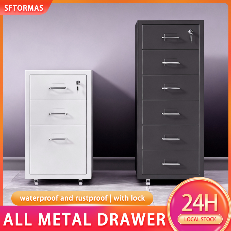 【On Hand】Multi-Layer Metal Cabinet Drawer With Lock Steel File Drawer ...