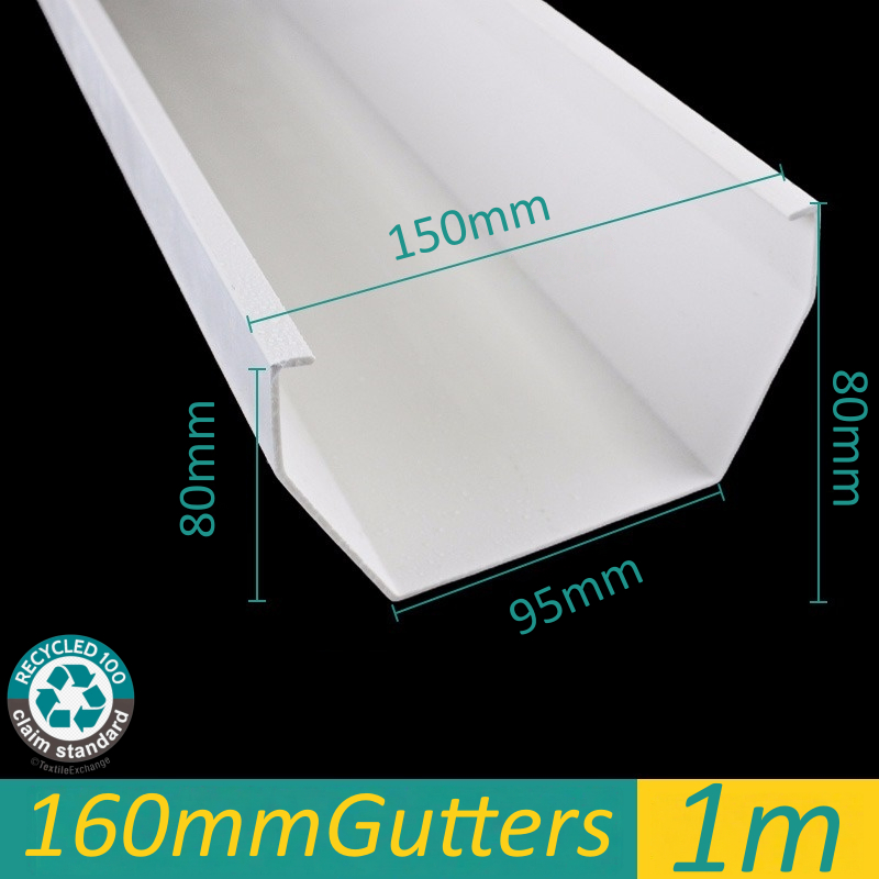 PVC Alulod Roof Gutter 160mm | Rainwater Channel | 4ft Gutter for House ...