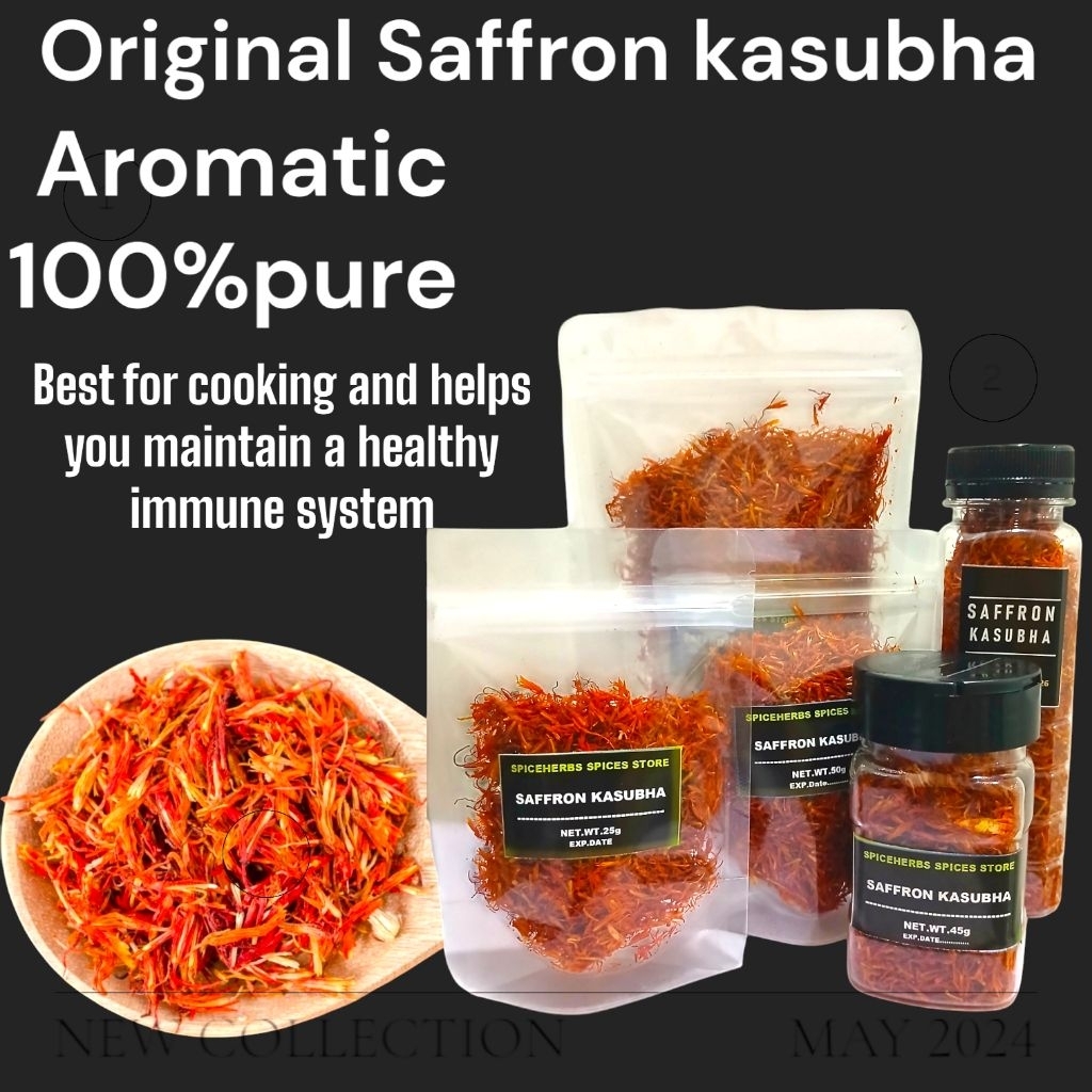 Premium Herbs And Spices Saffron Kasubha In Any Sizes Shopee Philippines