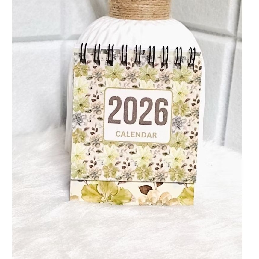 2026 Floral Desk Calendar | Mini Spiral Stand Calendar | Aesthetic ...