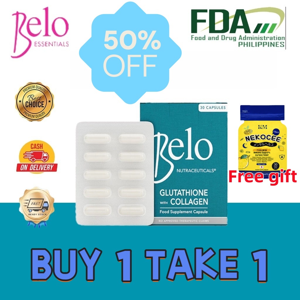 Belo Nutraceuticals Glutathione with Collagen 30 capsule original(KM gift has ended)