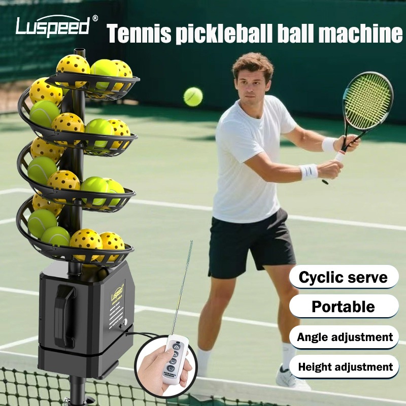 Luspeed tennis/pickleball universal ball launcher, remote control ...