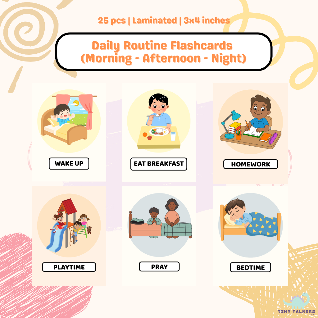 Daily Routine Flashcards (26 pcs) – PECs Schedule Cards, Autism Visual ...