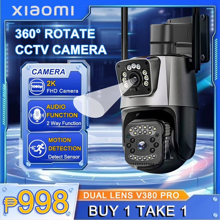BUY 1 TAKE 1 Xiaomi V380 PRO CCTV Camera 2K Dual Len WiFi Outdoor ...