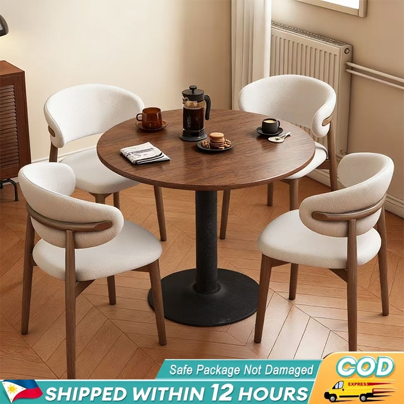 Restaurant tables walnut-colored tables and chairs wooden casual tables ...