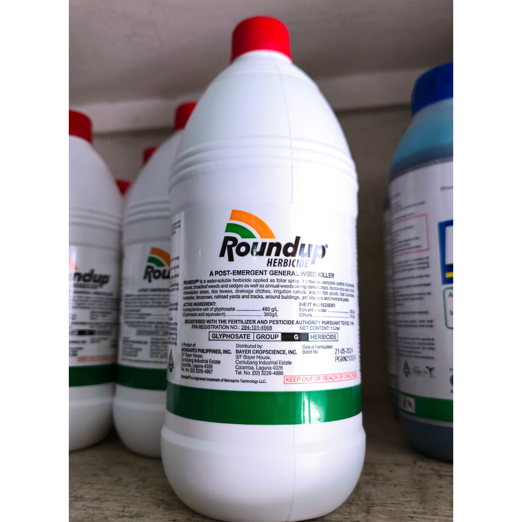 Roundup Herbicide Post Emergent General Weed Killer 1 Liter | Shopee ...