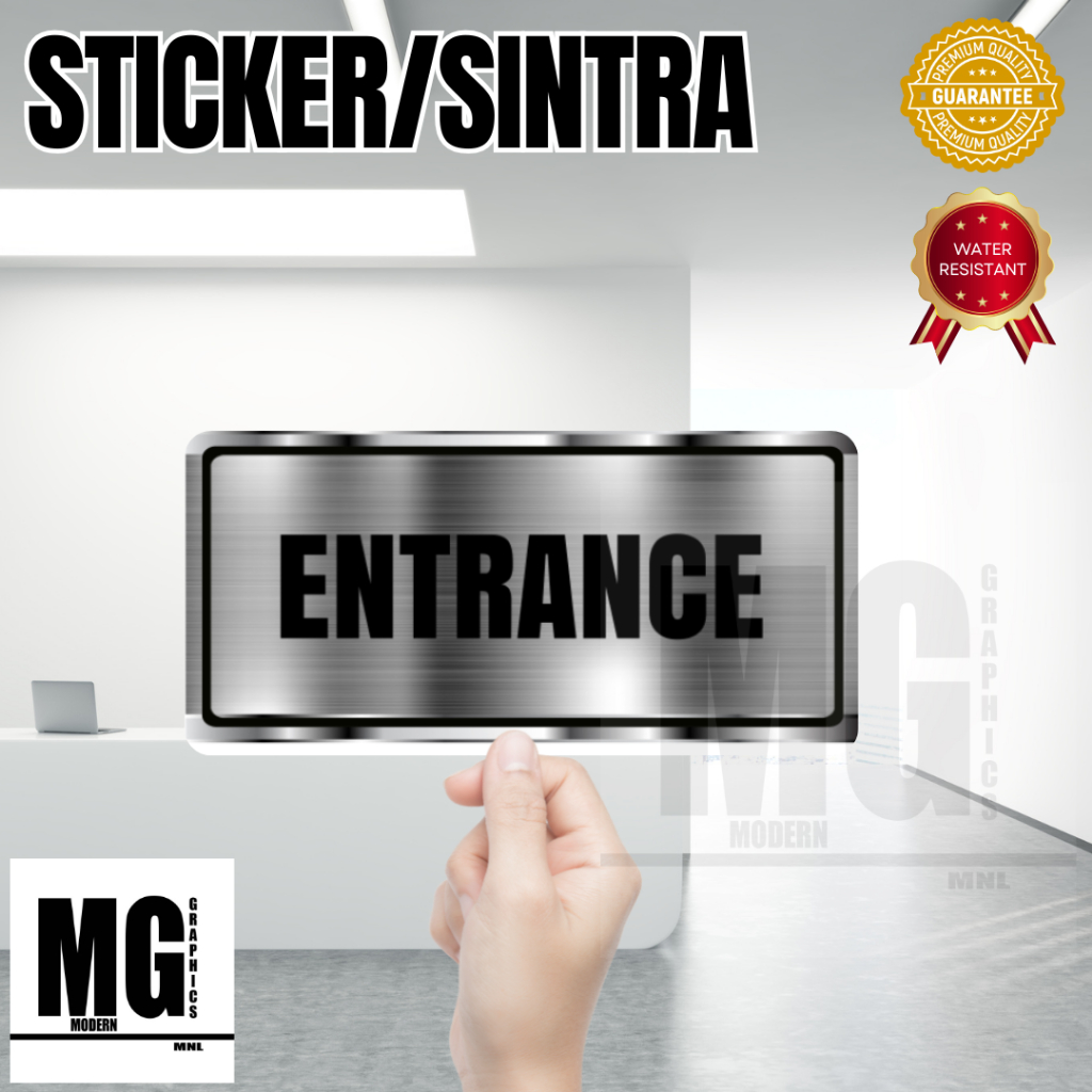 Shop entrance and exit sign for Sale on Shopee Philippines
