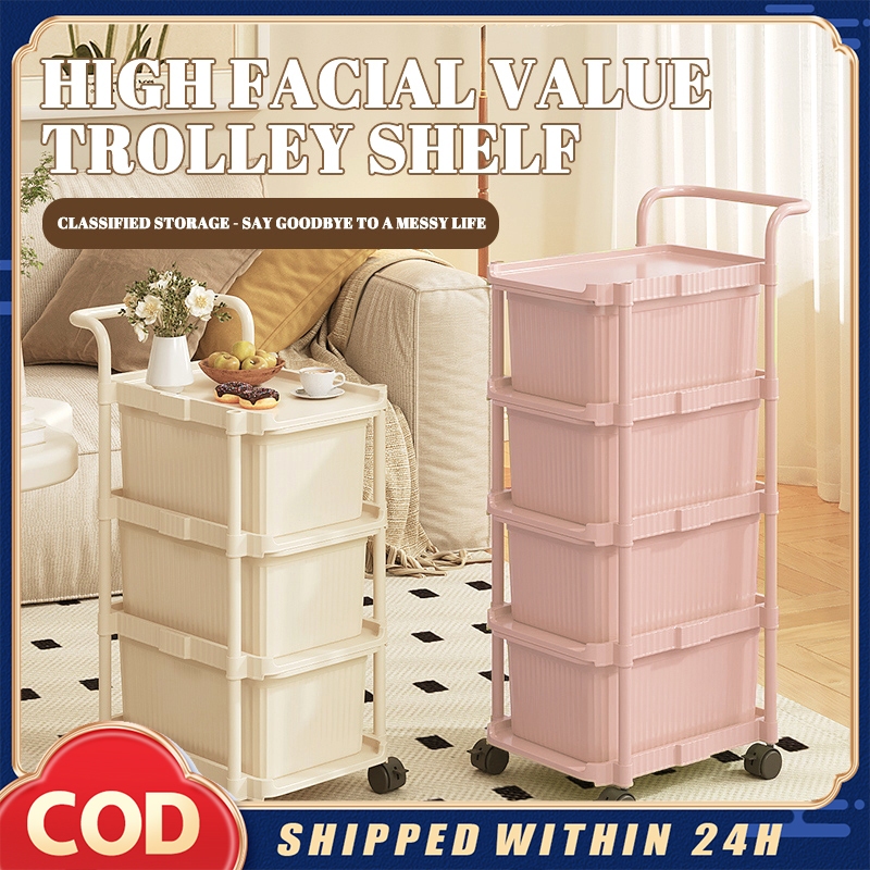 Multi-layer Trolley Cart Organizer Storage Container Shelf Utility ...