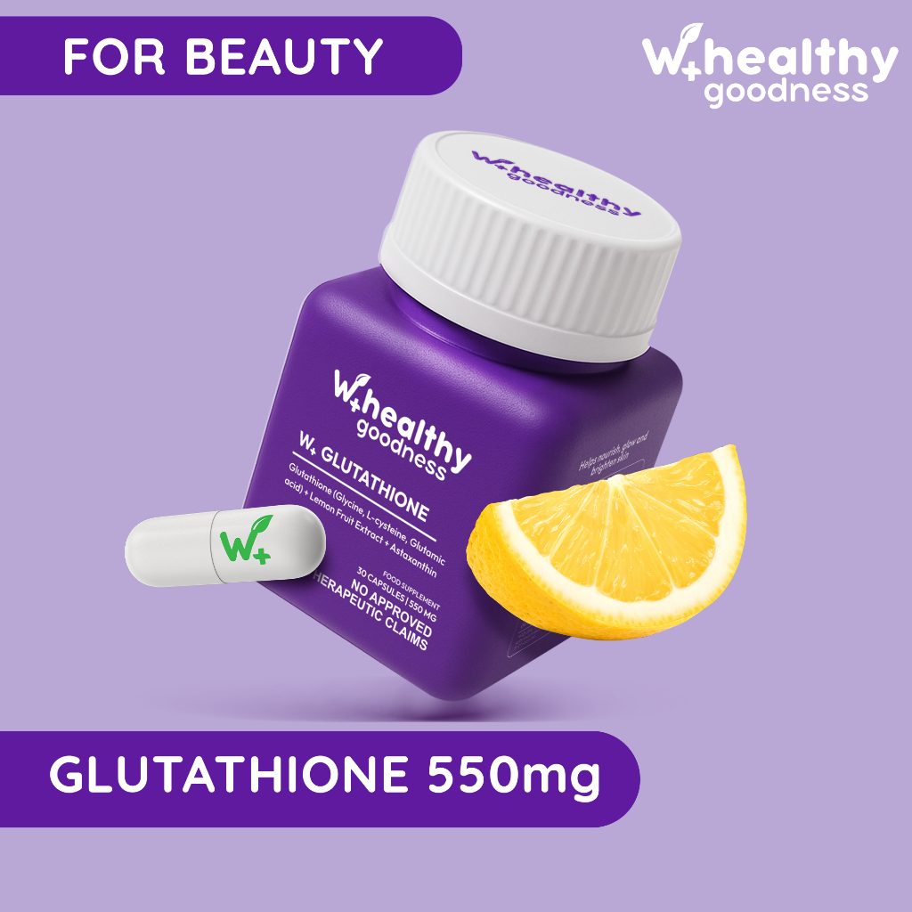 W+ Healthy Goodness W+ Glutathione 550mg 30 Capsules