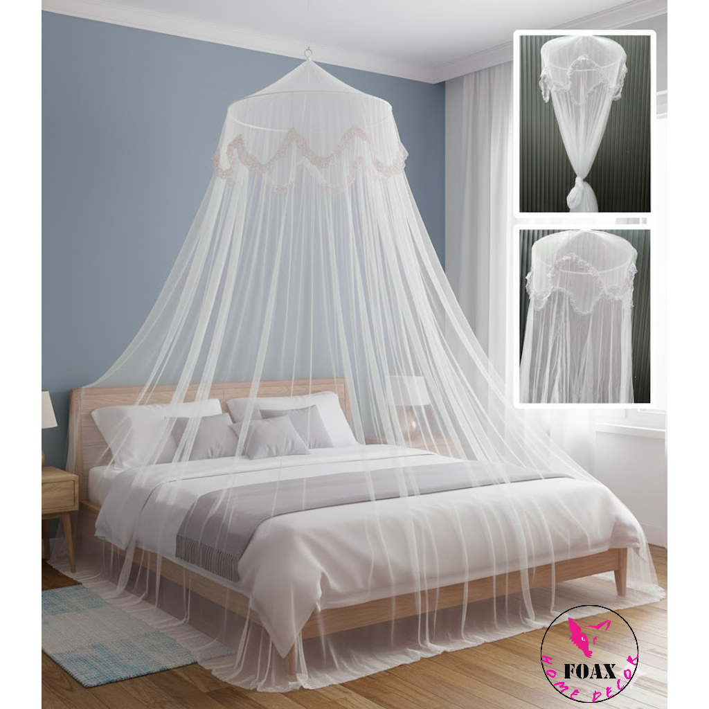 Bed Canopy Netting for Single-double Size Mosquito Net Princess Round ...