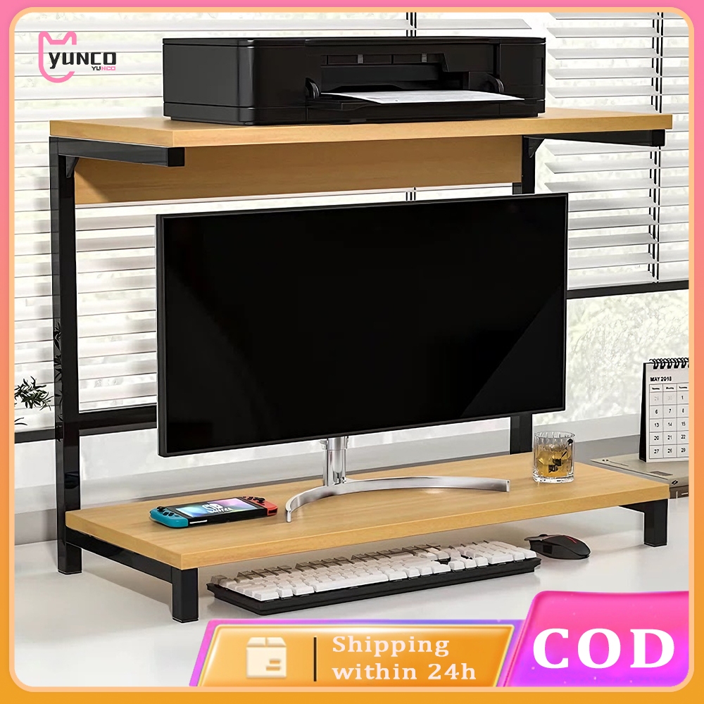 Multi-layer Desktop Shelf Bookshelf Office Desk Storage Multi-function ...