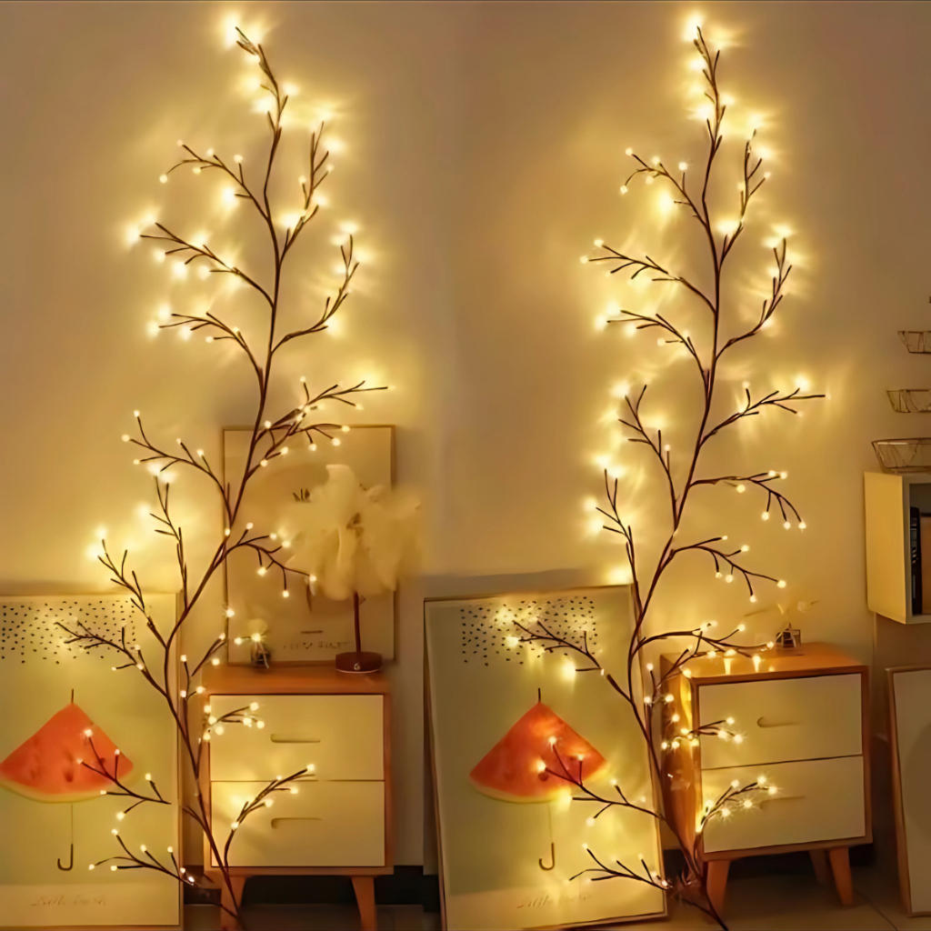 LED Vine Tree String Lights – Flexible Branch Wall Decor with 8 Modes ...