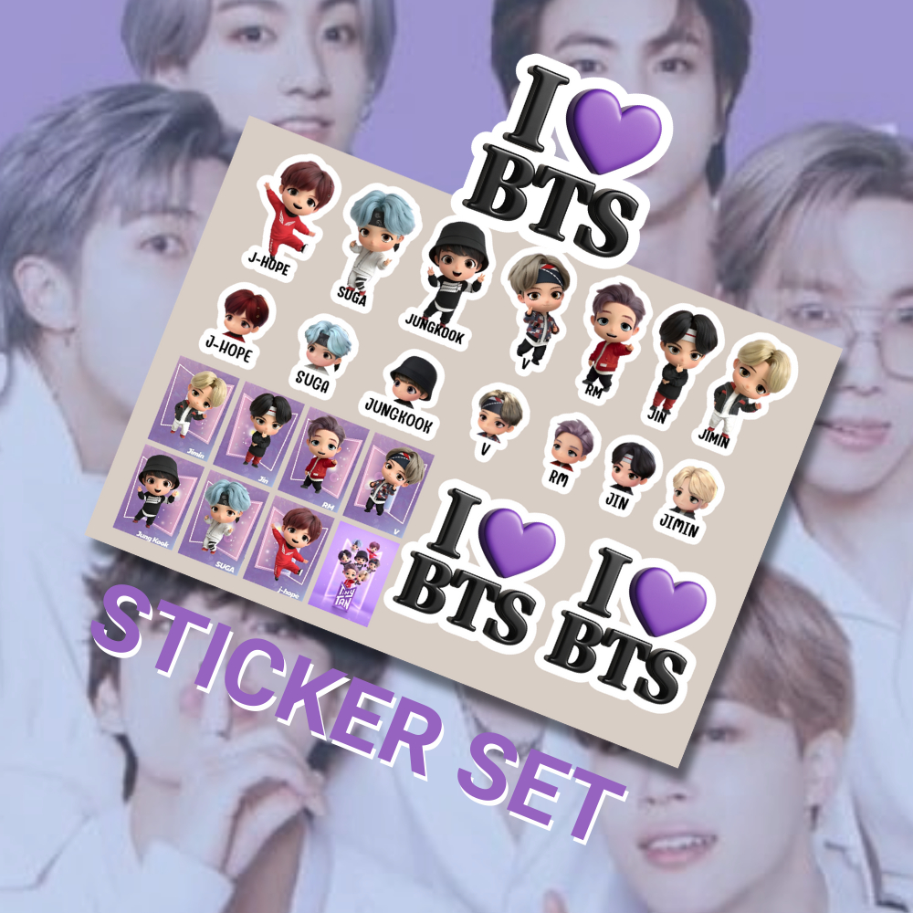 BTS TinyTAN(FAN MADE)Sticker Set – Cute K-Pop Stickers | Waterproof ...