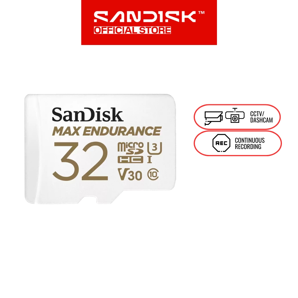 Sandisk Max Endurance microSD Card (32GB / 64GB / 128GB / 256GB ...