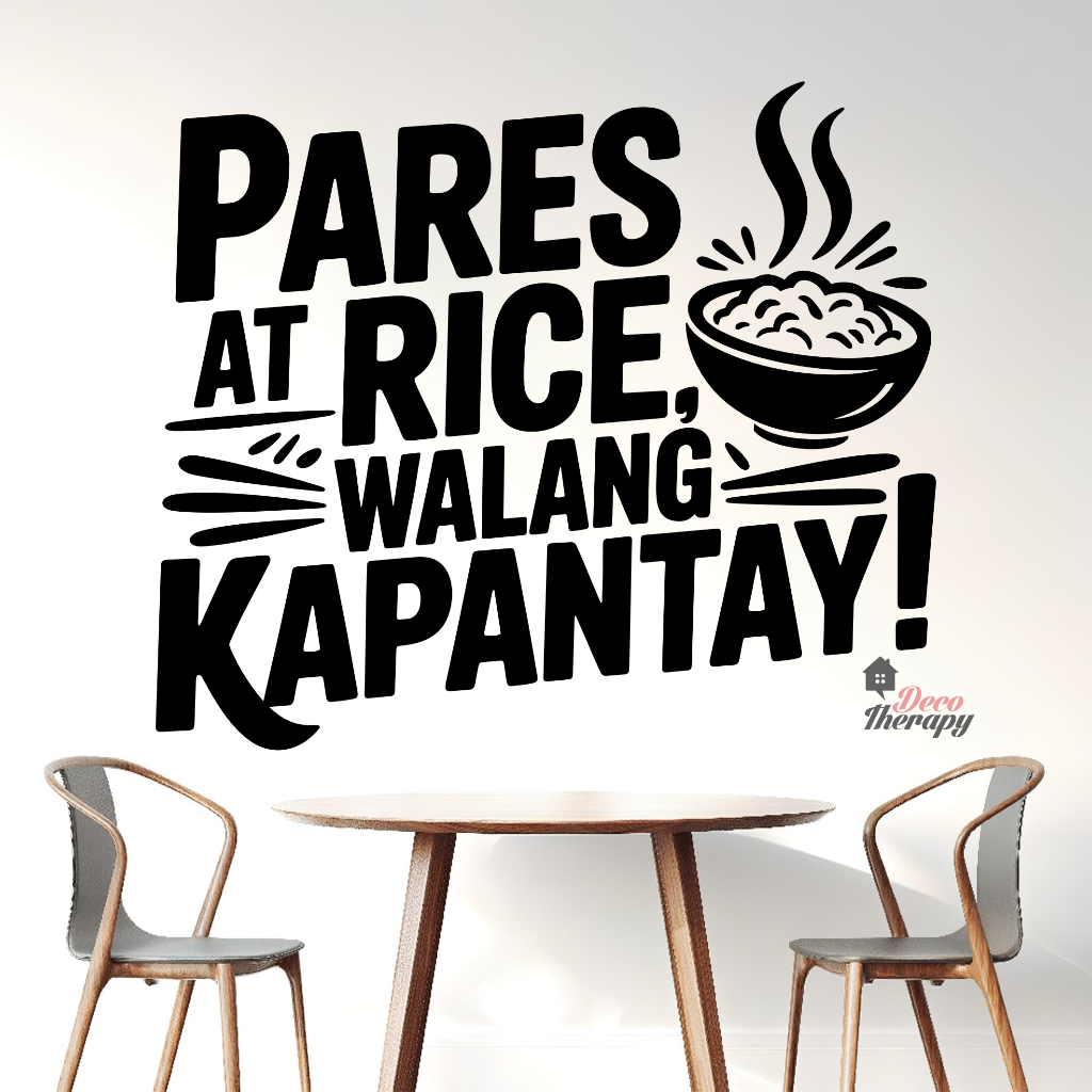 Pares At Rice Walang Kapantay Wall Sticker Vinyl Decals Kitchen Food ...