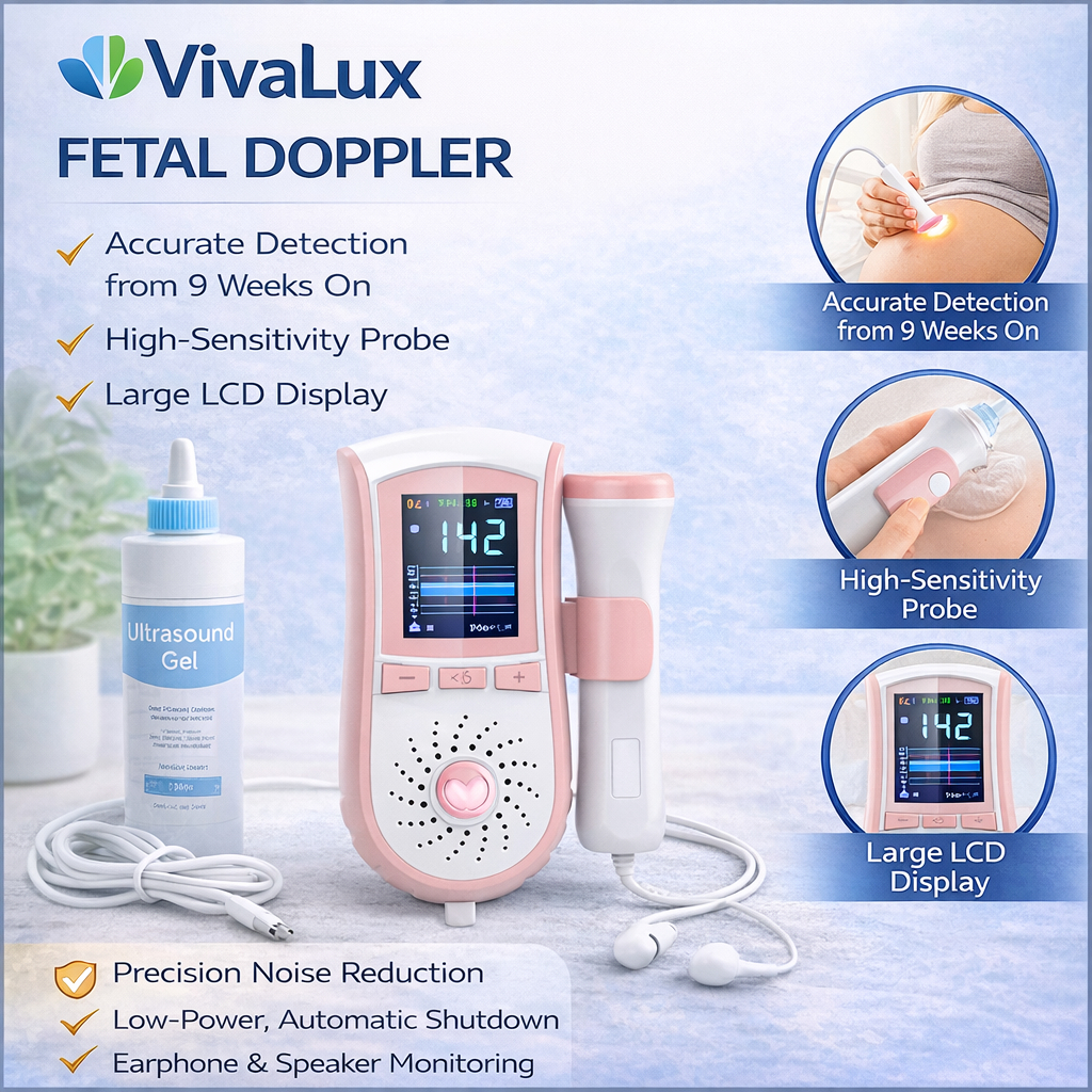 Portable Doppler Baby Heart Monitor with gel for Accurate Prenatal ...