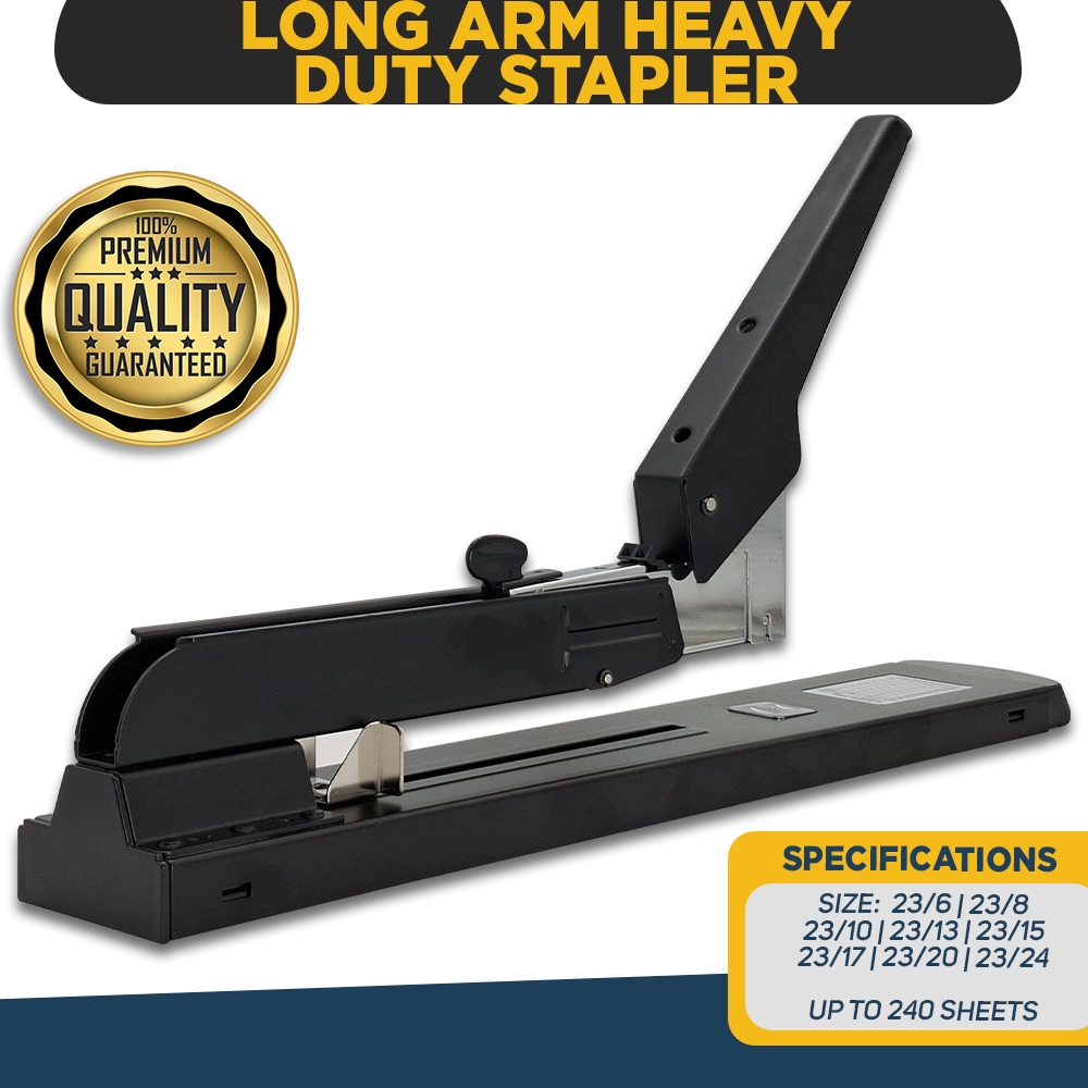 Heavy Duty Long Arm Stapler max 240sheets /Non-Slip Base | Shopee ...