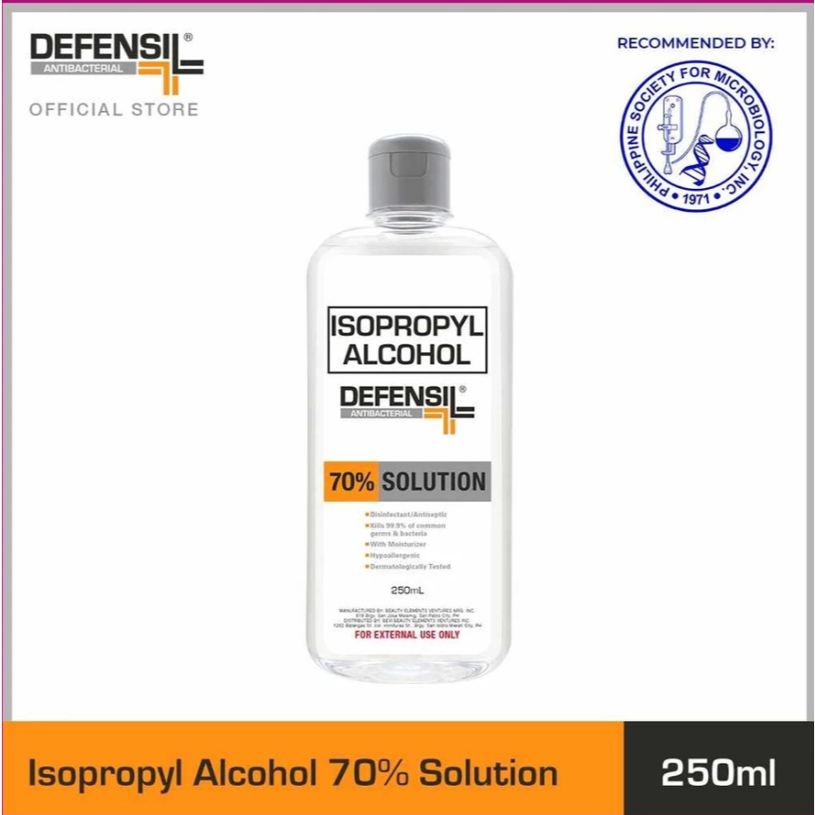 Defensil Isopropyl Alcohol Antibacterial 500ml/250ml | Shopee Philippines