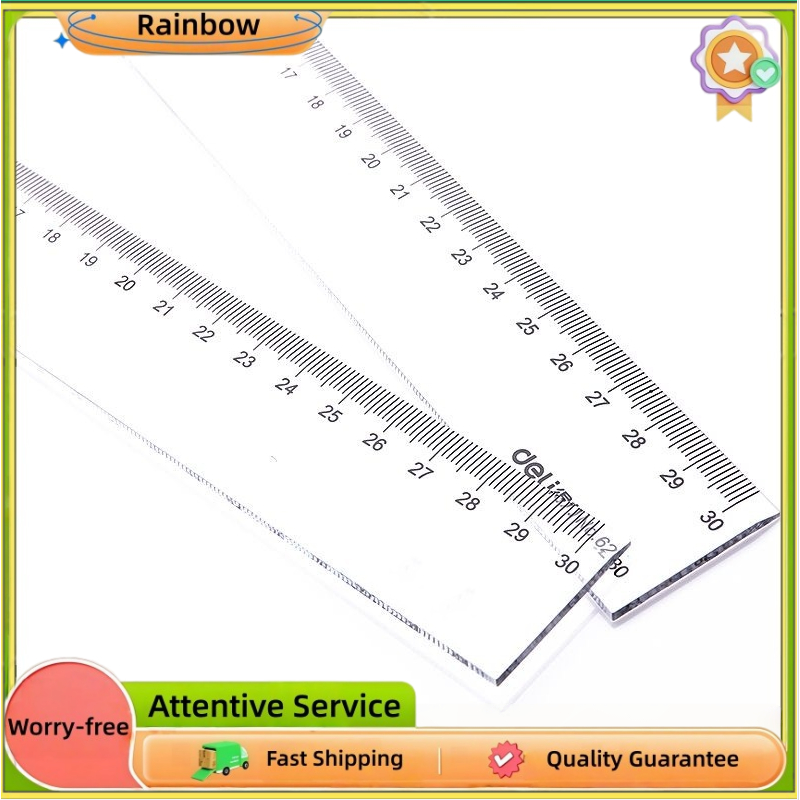 30CM Clear Plastic Ruler Standard Rulers Straight Ruler Measuring ...