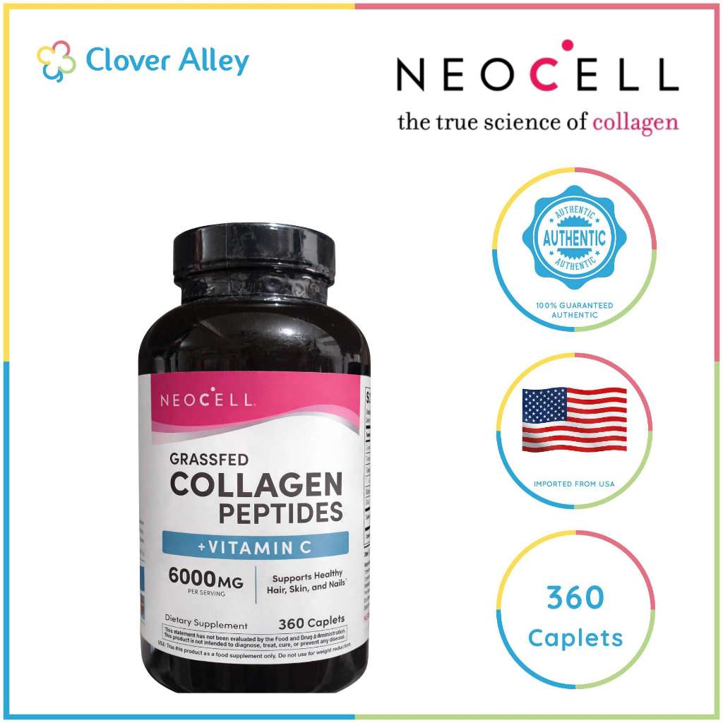 NeoCell Grassfed Collagen w/ Vit C NO BIOTIN 360 caplets (04/2028 ...
