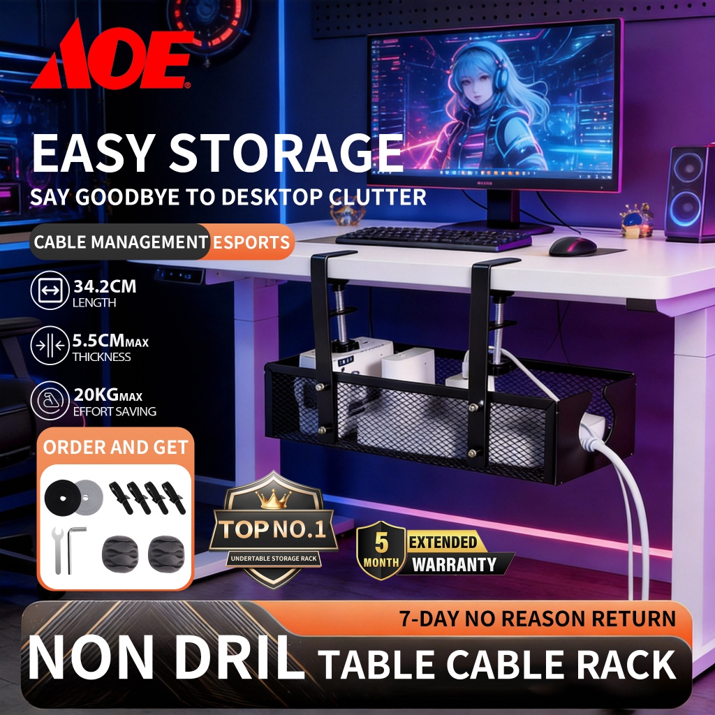 【BUY 1 TAKE 7】Desktop Wire organizer Cable management organizer No ...