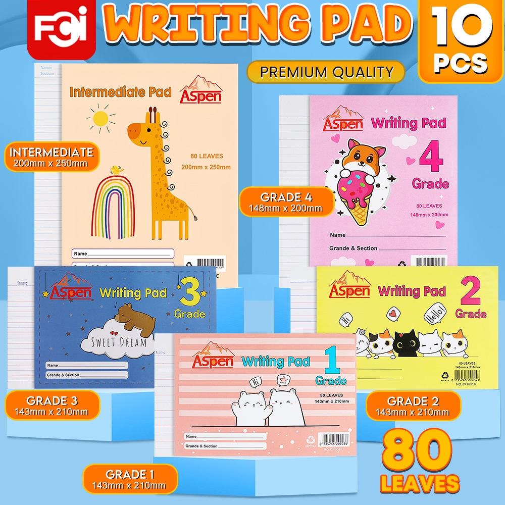FCI&Aspen Writing Pad For Grade 1, Grade 2,3,4.5.6 Intermidate, Lw/Cw ...