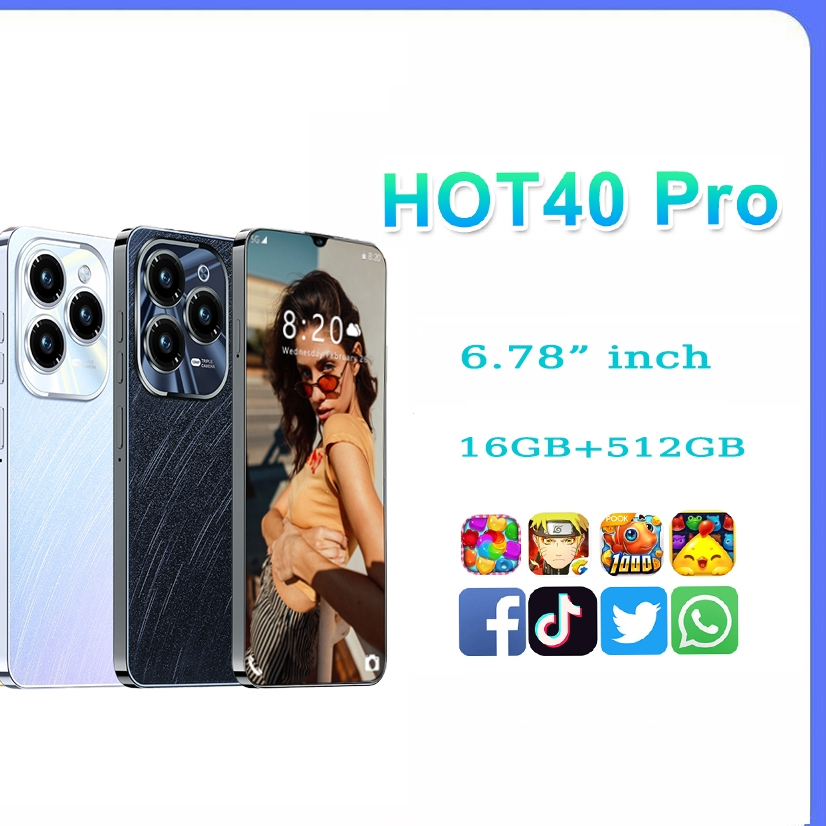 Brand New Hot 40 Pro Cellphone 8GB+256GB 6.78