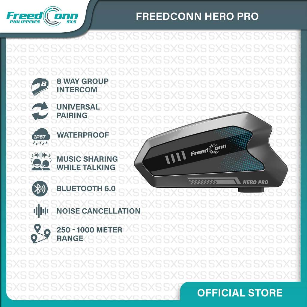 FreedConn HERO PRO Motorcycle Helmet Bluetooth Intercom | Shopee ...