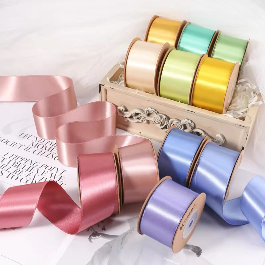 4CM/2CM Width （22M/Roll 25Yard ）Ribbon High Quality Satin Ribbon Decor ...