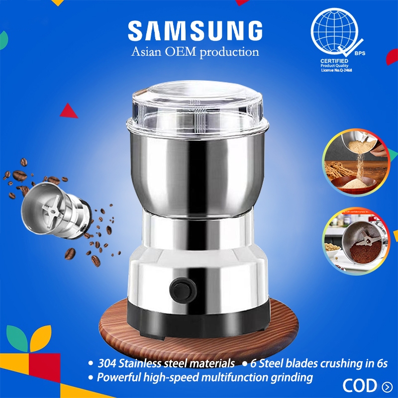 Portable Coffee Grinder Electric Stainless Steel Multifunction Food ...