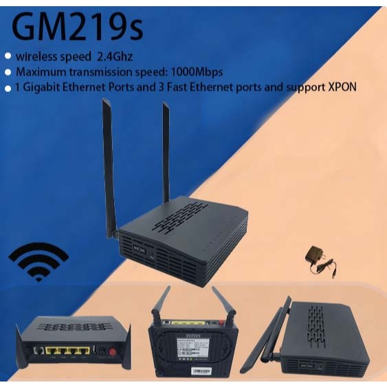 Used GM219S 1GE 3FE - Modem 2.4Ghz Supports XPON With adapter Max ...