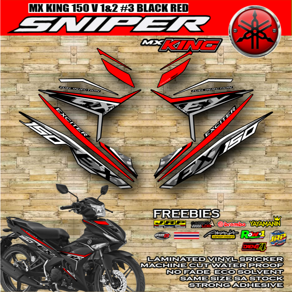 Sniper 150 V1 & V2 Malaysia Decals Sticker Mx king With Freebies ...