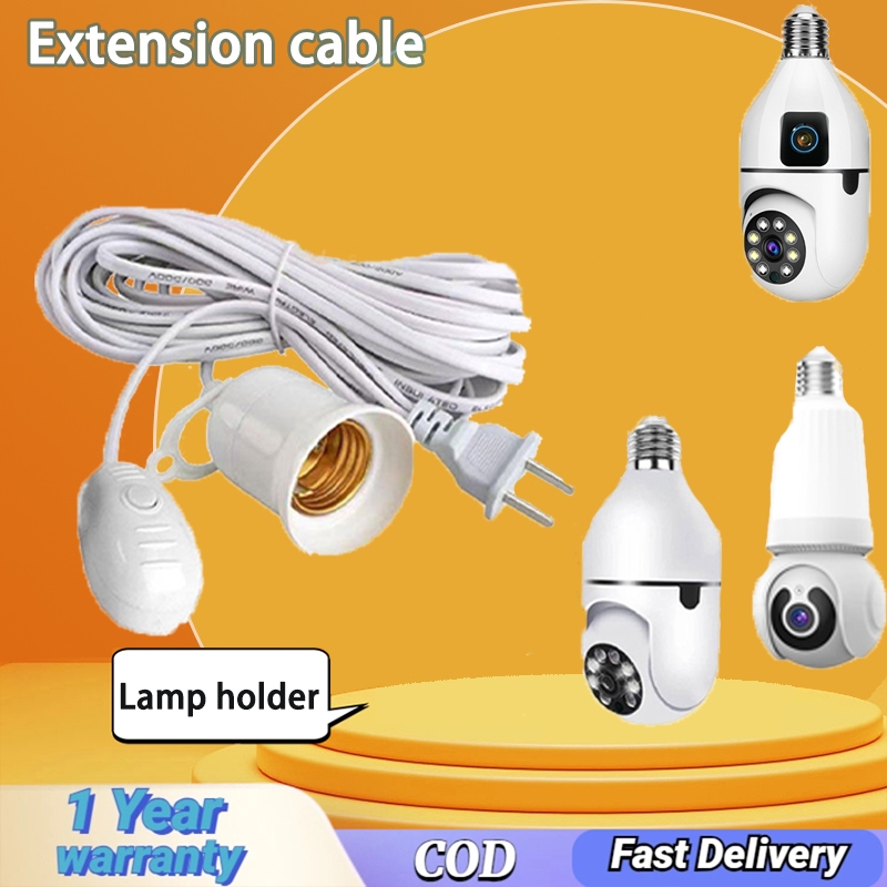 V380 CCTV Camera Bulb Holder 10m E27 Socket With Switch LED CCTV Bulbs ...