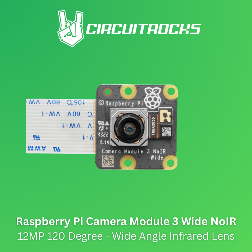 Raspberry Pi Camera Module 3 Wide NoIR - 12MP 120 Degree - Wide Angle ...